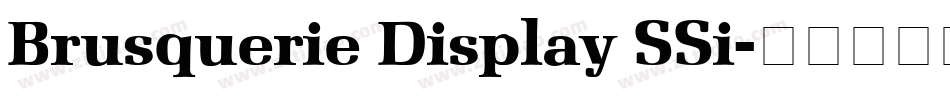 Brusquerie Display SSi字体转换